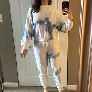 American Eagle Fleece Tie Dye Sweat Set